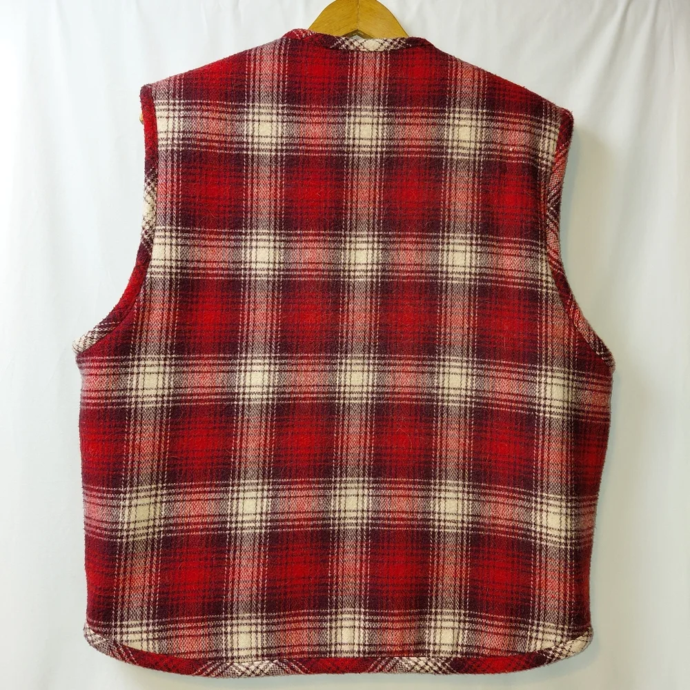 Banana Republic Wool Blend Sherpa Lined Workwear Vest‎ Men's Size Medium Red